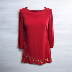JM Collection Vibrant Red Top